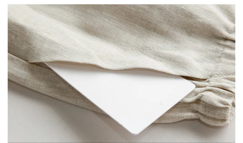 100% Linen Straight Skirts Loose Women Summer High Elastic Waist Simple Casual Split Half Loose Fashion Streetwear White Skirt