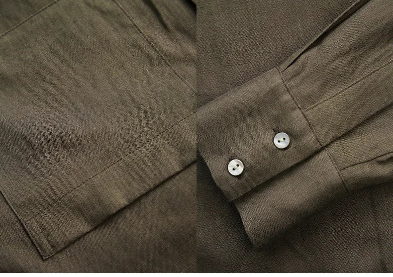 Vintage Linen Shirt Women Lapel Single-breasted Long-sleeved Casual Sun-protective Cardigan Top High Street Fashion Chic Blouse