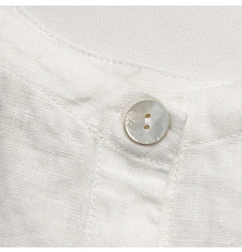 Pure Linen Reversible Cropped Vest