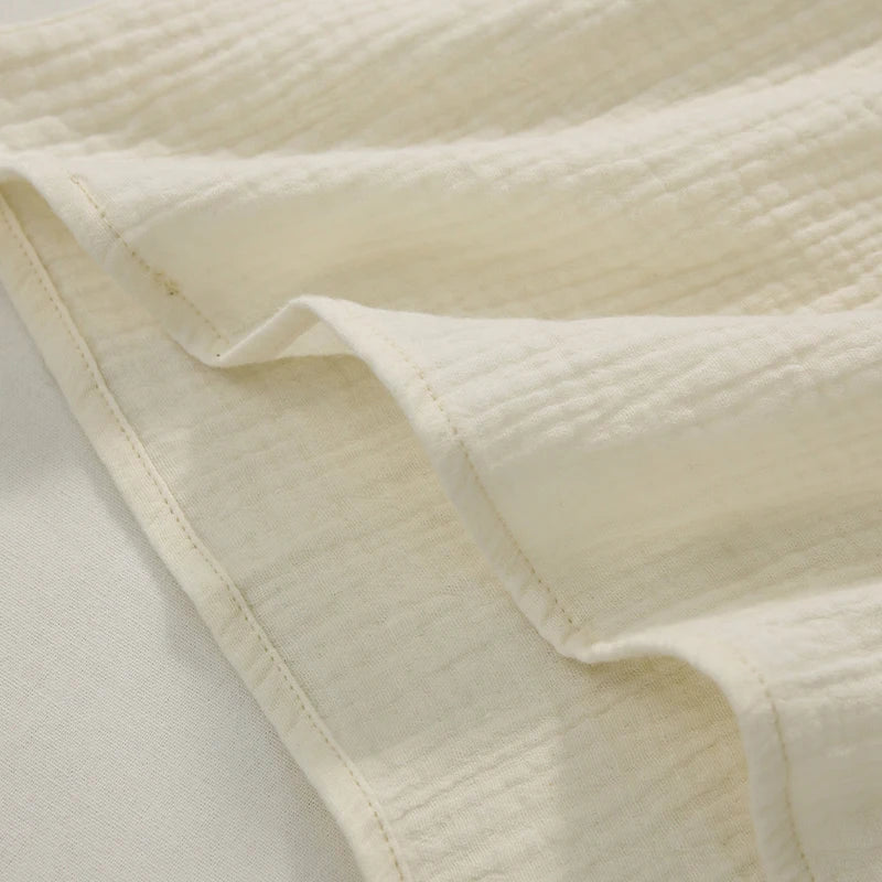 Loose-Fit V-Neck Cotton Gauze T-Shirt
