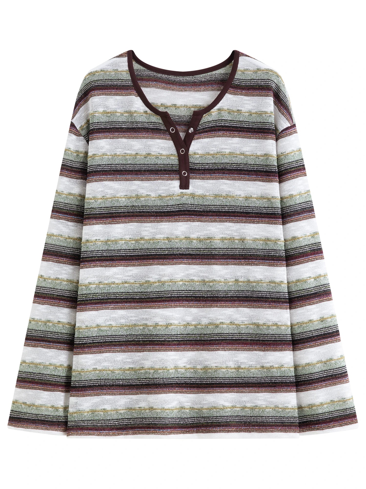 Loose-Fit Drop-Shoulder Striped T-Shirt