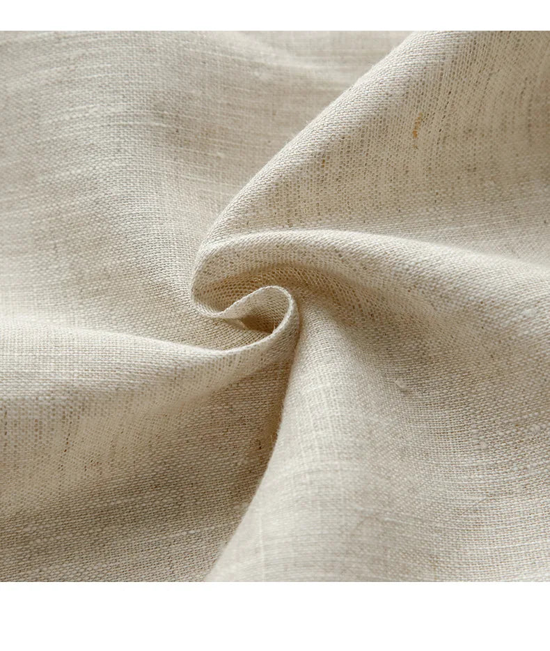100% Linen Straight Skirts Loose Women Summer High Elastic Waist Simple Casual Split Half Loose Fashion Streetwear White Skirt