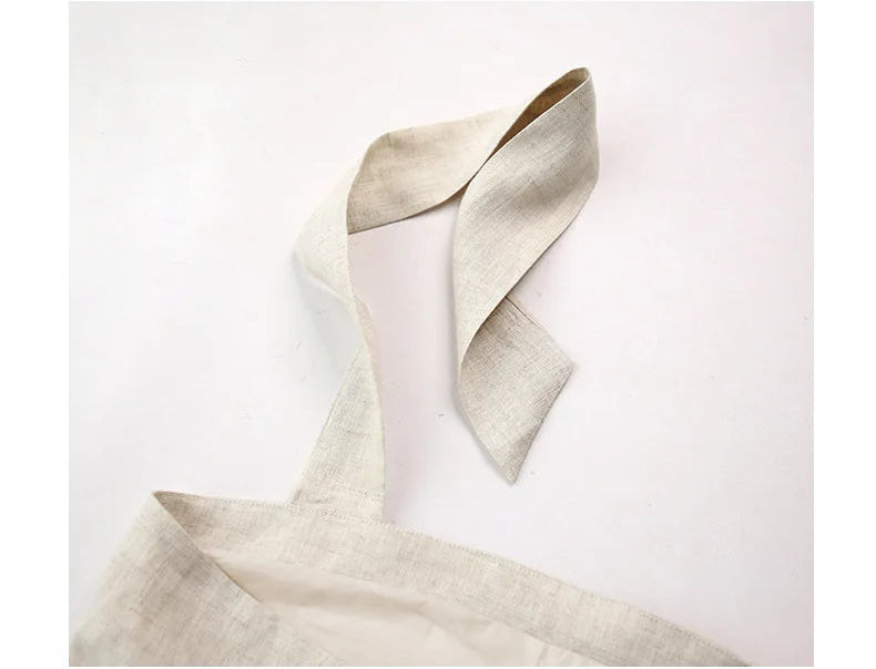 Sleeveless Linen Backless Halter Top