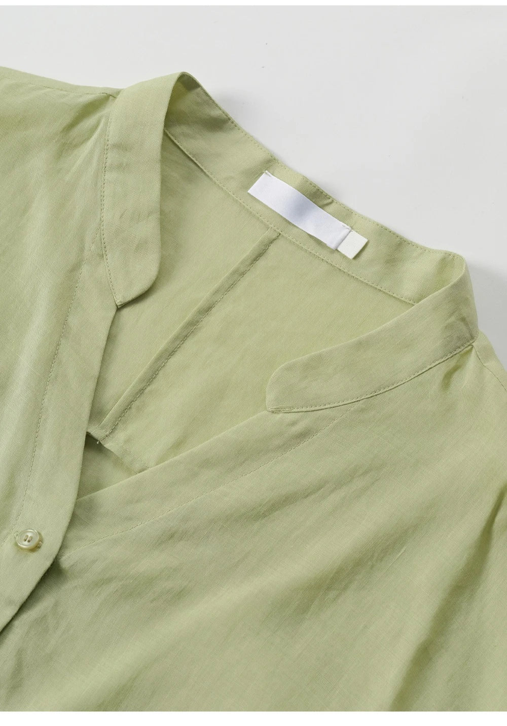 100% Ramie V-neck Shirts Women Long-sleeved Top Retro New Arrival Lightweight and Sun-protective Blouse Summer Holiday Blusas