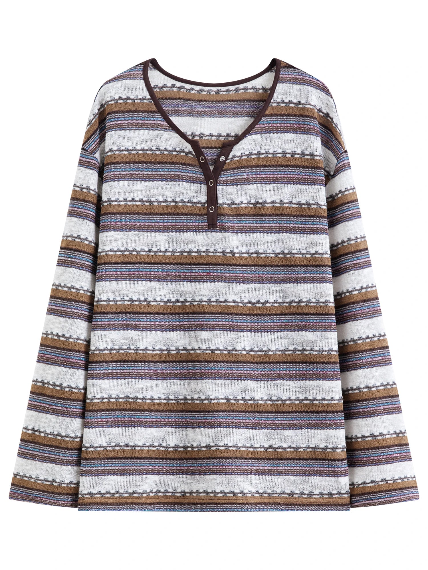 Loose-Fit Drop-Shoulder Striped T-Shirt