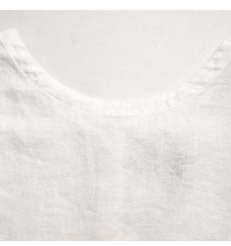 Pure Linen Reversible Cropped Vest