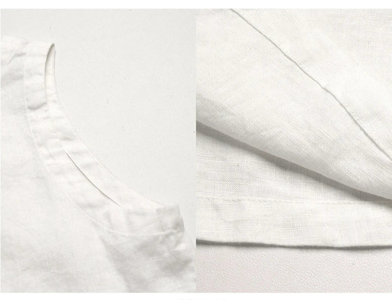 Pure Linen Reversible Cropped Vest
